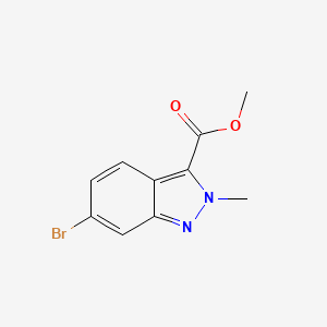 Chemical structure of Methyl 6-bromo-2-methyl-2H-indazole-3-carboxylate