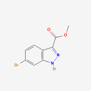 Chemical structure of Methyl 6-Bromo-1H-Indazole-3-Carboxylate