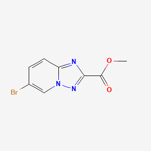 Chemical structure of Methyl 6-bromo-[1,2,4]triazolo[1,5-a]pyridine-2-carboxylate
