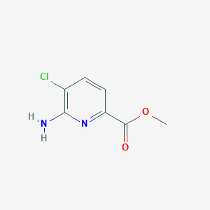 Chemical structure of Methyl 6-amino-5-chloropicolinate