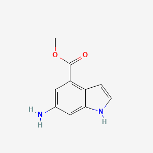 Chemical structure of Methyl 6-Amino-4-indolecarboxylate