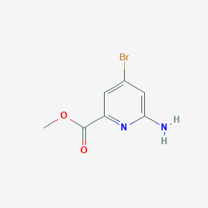 Chemical structure of Methyl 6-amino-4-bromopicolinate