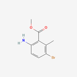Chemical structure of Methyl 6-amino-3-bromo-2-methylbenzoate
