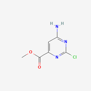 Chemical structure of Methyl 6-amino-2-chloropyrimidine-4-carboxylate