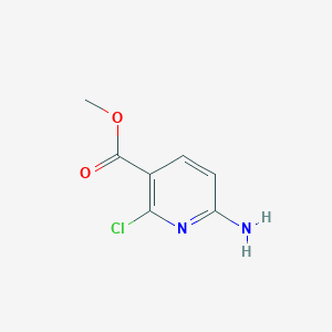 Chemical structure of Methyl 6-amino-2-chloronicotinate