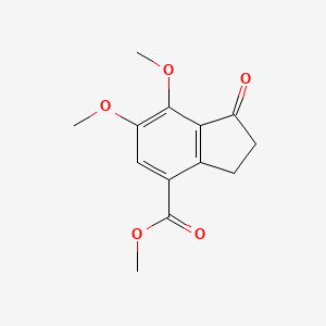 Chemical structure of Methyl 6,7-dimethoxy-1-oxo-2,3-dihydro-1H-indene-4-carboxylate