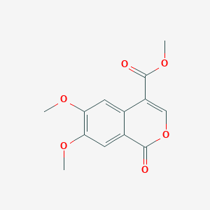 Chemical structure of Methyl 6,7-dimethoxy-1-oxo-1H-isochromene-4-carboxylate
