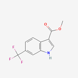 Chemical structure of Methyl 6-(trifluoromethyl)-1H-indole-3-carboxylate