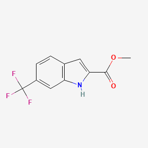 Chemical structure of Methyl 6-(trifluoromethyl)-1H-indole-2-carboxylate