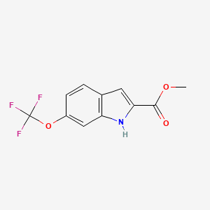 Chemical structure of Methyl 6-(Trifluoromethoxy)indole-2-carboxylate