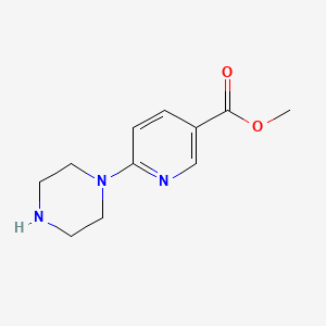 Chemical structure of Methyl 6-piperazinonicotinate