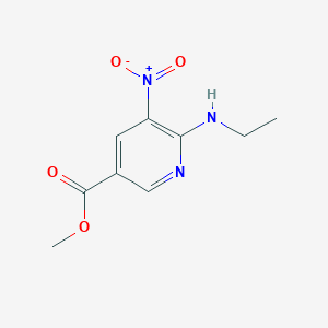 Chemical structure of Methyl 6-(ethylamino)-5-nitronicotinate