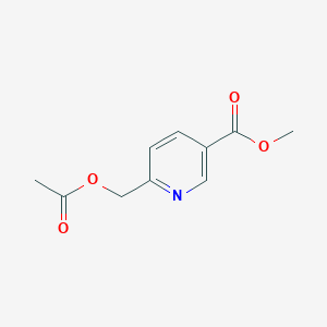 Chemical structure of Methyl 6-(acetoxymethyl)nicotinate