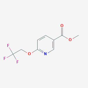 Chemical structure of Methyl 6-(2,2,2-trifluoroethoxy)nicotinate