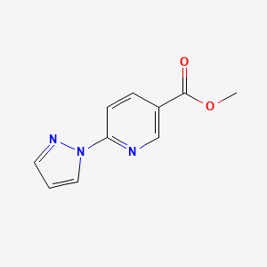 Chemical structure of Methyl 6-(1H-pyrazol-1-yl)nicotinate