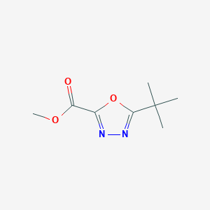 Chemical structure of Methyl 5-tert-butyl-1,3,4-oxadiazole-2-carboxylate