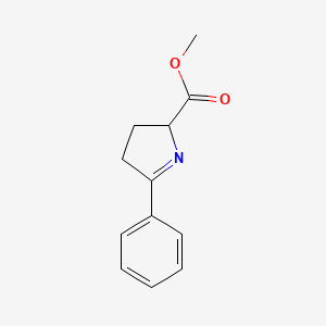 Chemical structure of Methyl 5-Phenyl-3,4-Dihydro-2H-Pyrrole-2-Carboxylate