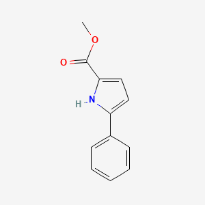 Chemical structure of Methyl 5-phenyl-1H-pyrrole-2-carboxylate
