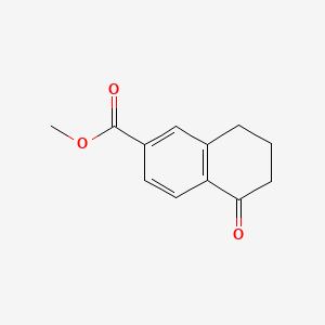 Chemical structure of Methyl 5-Oxo-6,7,8-Trihydronaphthalene-2-Carboxylate