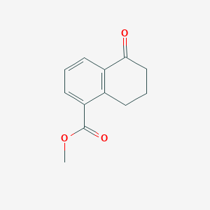 Chemical structure of Methyl 5-oxo-5,6,7,8-tetrahydronaphthalene-1-carboxylate
