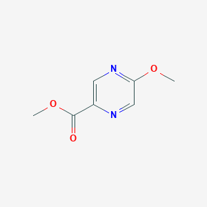 Chemical structure of methyl 5-methoxypyrazine-2-carboxylate