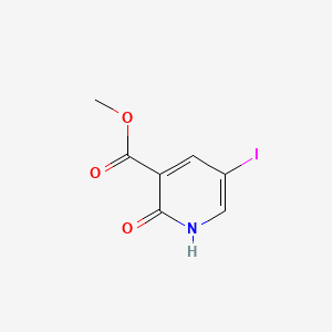 Chemical structure of 2-Hydroxy-5-iodo-nicotinic acid methyl ester
