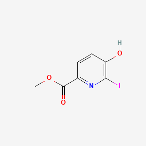 Chemical structure of Methyl 5-hydroxy-6-iodopicolinate