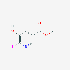 Chemical structure of Methyl 5-hydroxy-6-iodonicotinate