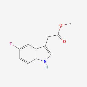 Chemical structure of Methyl 5-Fluoroindole-3-acetate