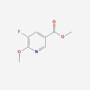 Chemical structure of Methyl 5-fluoro-6-methoxynicotinate