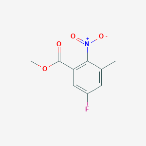 Chemical structure of Methyl 5-fluoro-3-methyl-2-nitrobenzoate