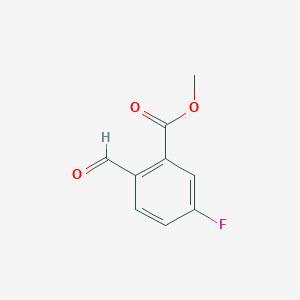 Chemical structure of Methyl 5-fluoro-2-formylbenzoate