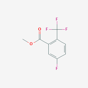 Chemical structure of Methyl 5-fluoro-2-(trifluoromethyl)benzoate