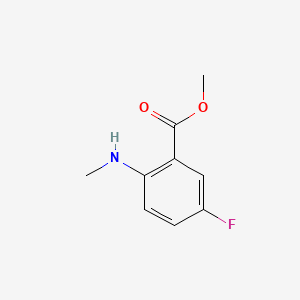 Chemical structure of Methyl 5-fluoro-2-(methylamino)benzoate