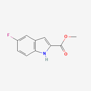 Chemical structure of Methyl 5-fluoro-1H-indole-2-carboxylate