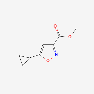 Chemical structure of Methyl 5-Cyclopropylisoxazole-3-carboxylate