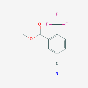 Chemical structure of Methyl 5-cyano-2-(trifluoromethyl)benzoate