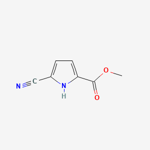 Chemical structure of Methyl 5-cyano-1H-pyrrole-2-carboxylate