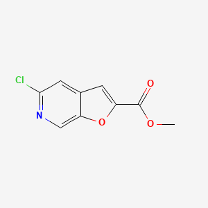 Chemical structure of Methyl 5-chlorofuro[2,3-c]pyridine-2-carboxylate