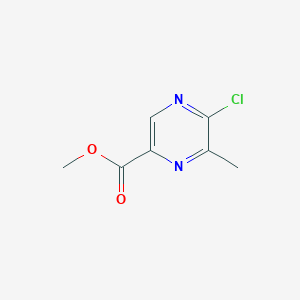 Chemical structure of Methyl 5-chloro-6-methylpyrazine-2-carboxylate