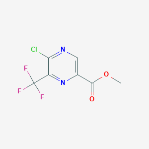 Chemical structure of Methyl 5-chloro-6-(trifluoromethyl)pyrazine-2-carboxylate