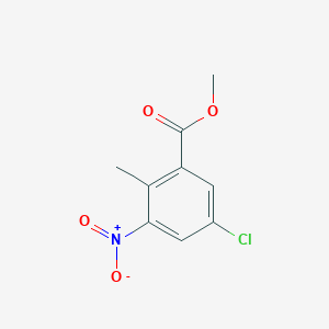Chemical structure of Methyl 5-chloro-2-methyl-3-nitrobenzoate