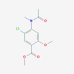 Chemical structure of Methyl 5-chloro-2-methoxy-4-(N-methylacetamido)benzoate