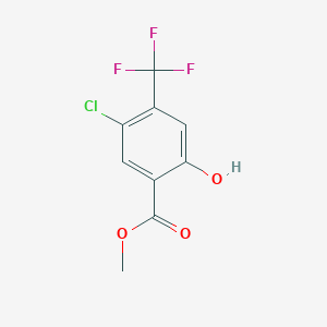 Chemical structure of Methyl 5-chloro-2-hydroxy-4-(trifluoromethyl)benzoate