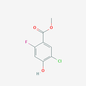 Chemical structure of Methyl 5-chloro-2-fluoro-4-hydroxybenzoate