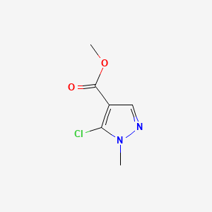 Chemical structure of Methyl 5-chloro-1-methyl-1H-pyrazole-4-carboxylate