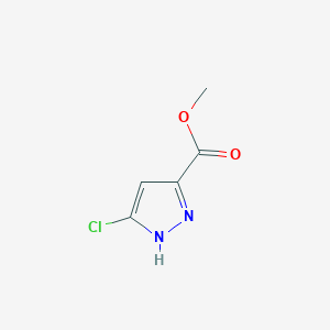 Chemical structure of Methyl 5-chloro-1H-pyrazole-3-carboxylate