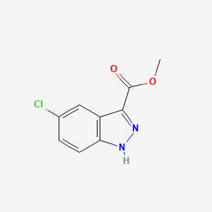 Chemical structure of Methyl 5-Chloro-1H-indazole-3-carboxylate
