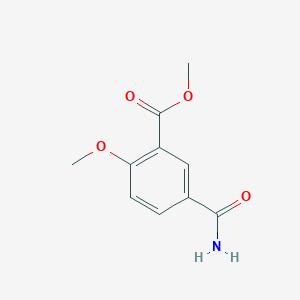 Chemical structure of Methyl 5-carbamoyl-2-methoxybenzoate