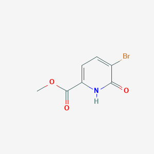 Chemical structure of Methyl 5-bromo-6-oxo-1,6-dihydropyridine-2-carboxylate